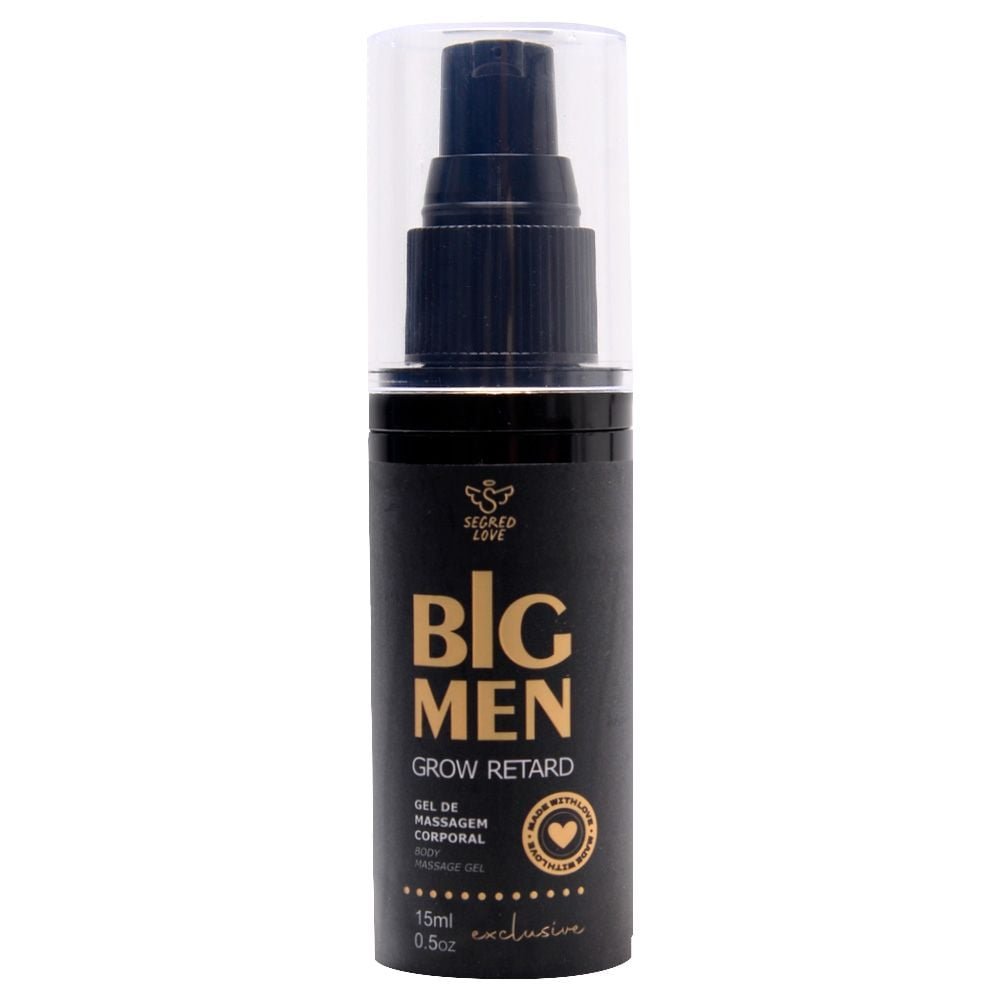 Big Men Grow Retard Gel Masculino 15ml Segred Love