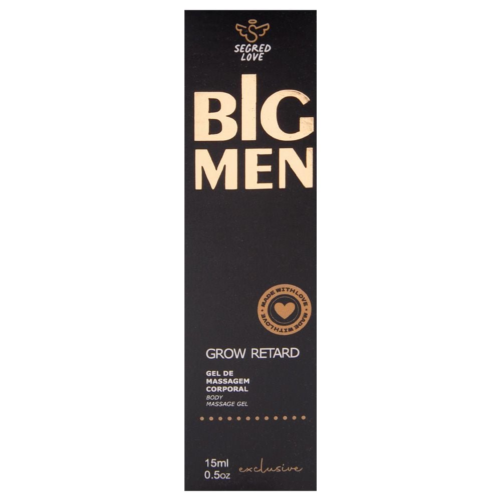Big Men Grow Retard Gel Masculino 15ml Segred Love