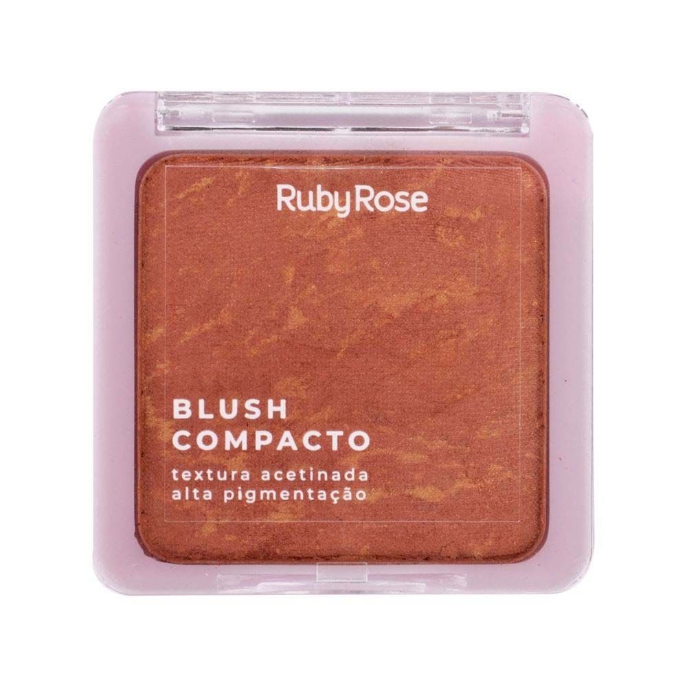 Blush Compacto Textura Acetinada Ruby Rose