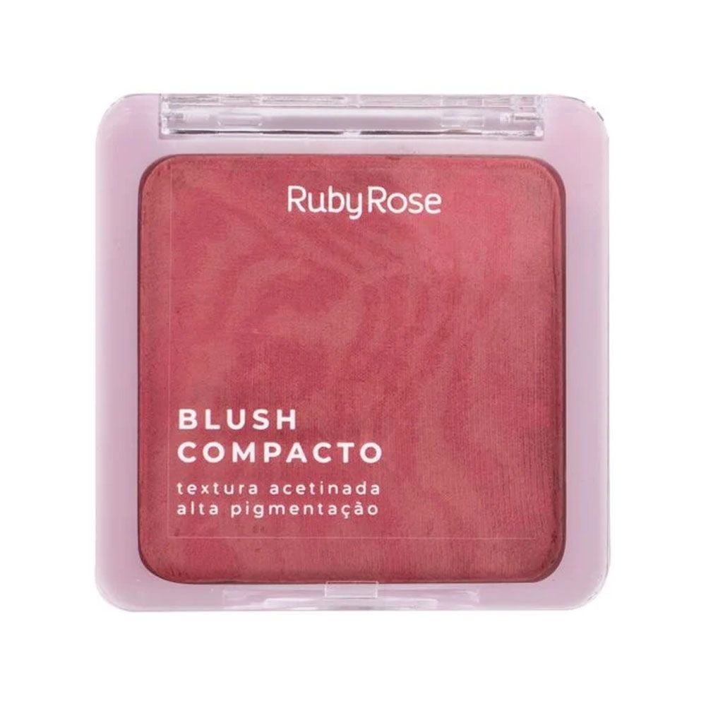Blush Compacto Textura Acetinada Ruby Rose