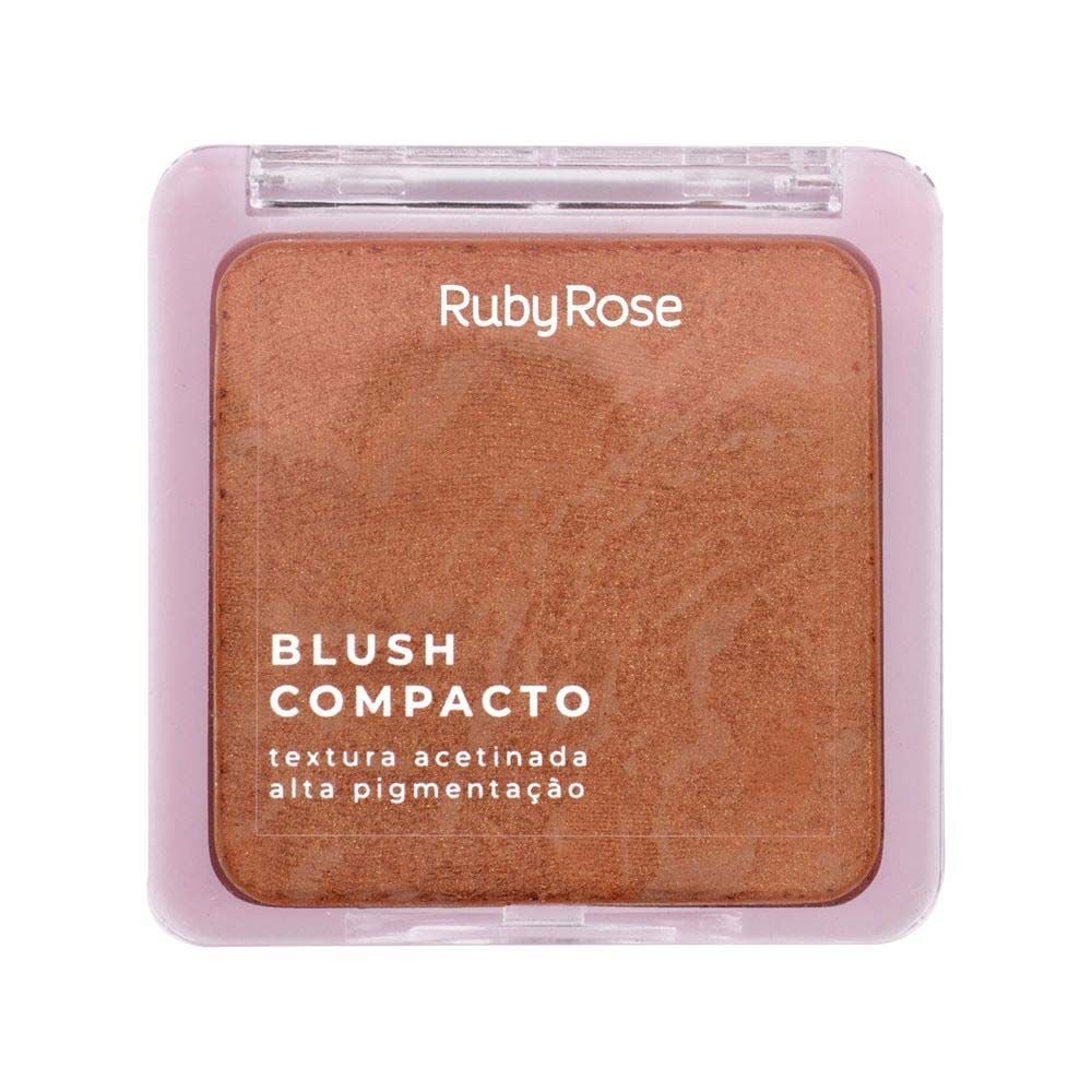 Blush Compacto Textura Acetinada Ruby Rose