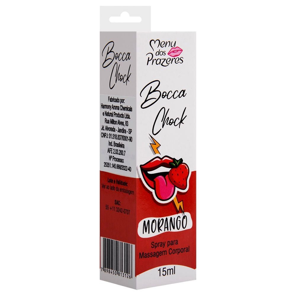 Bocca Chock Spray Excitante 15ml Menu Dos Prazeres