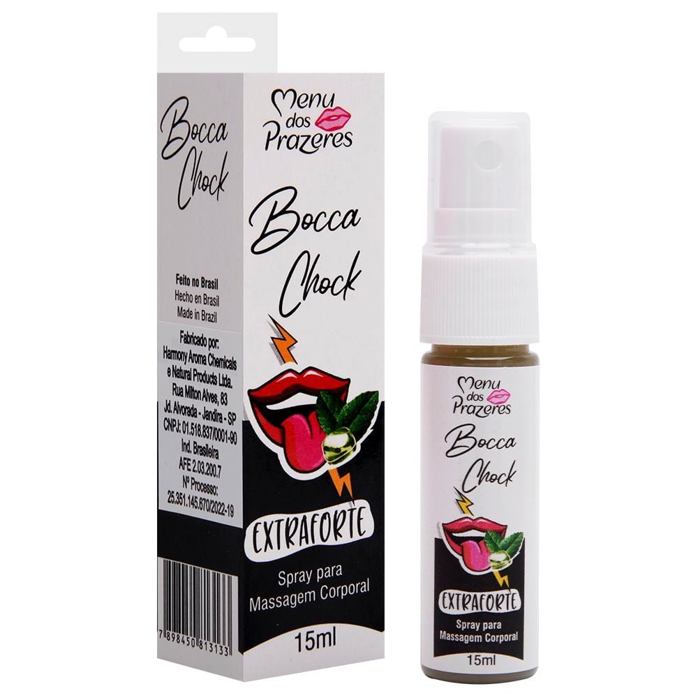 Bocca Chock Spray Excitante 15ml Menu Dos Prazeres