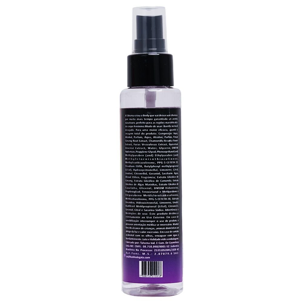 Body Splash Sensual Frutado 100ml Banho De Gata