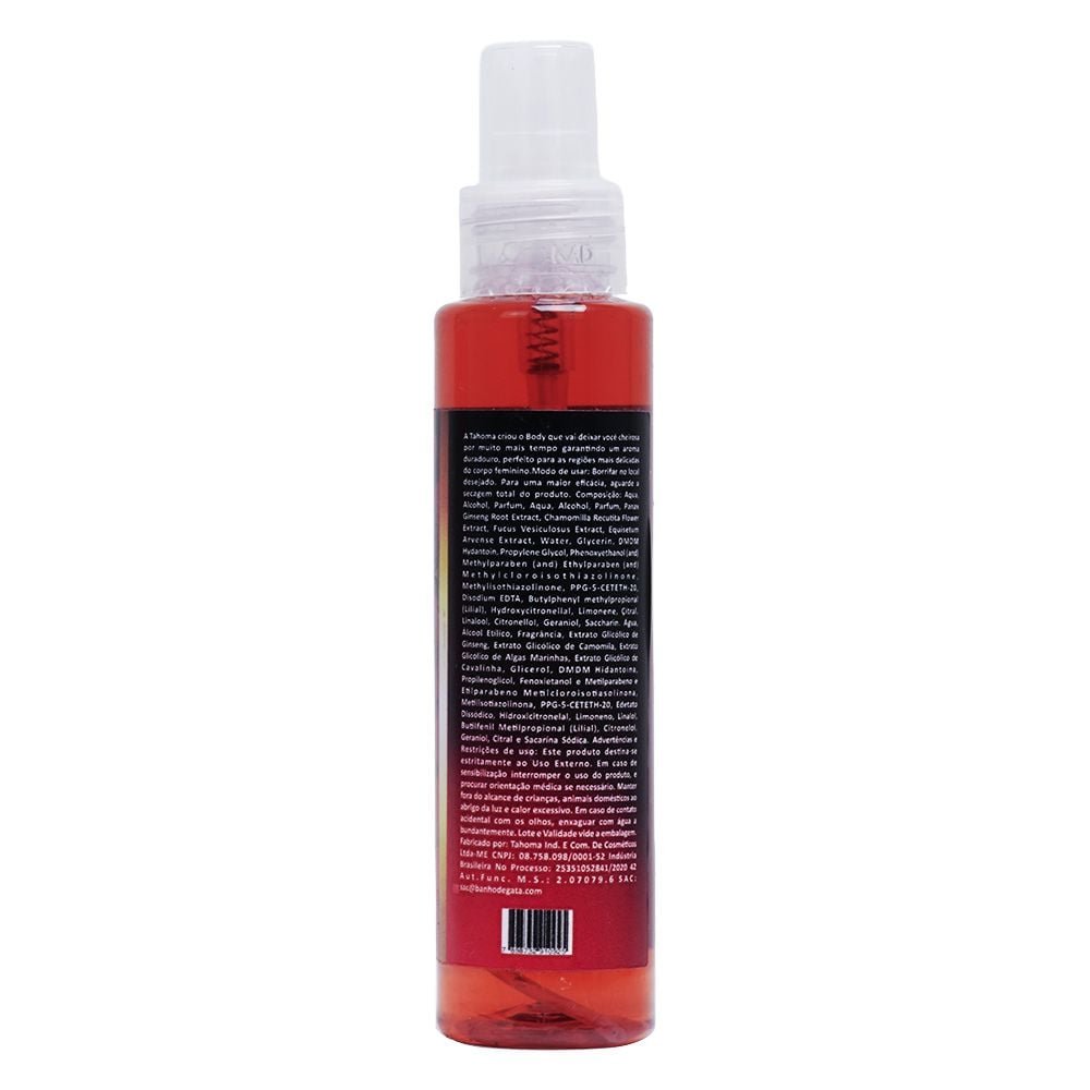 Body Splash Sensual Frutado 100ml Banho De Gata