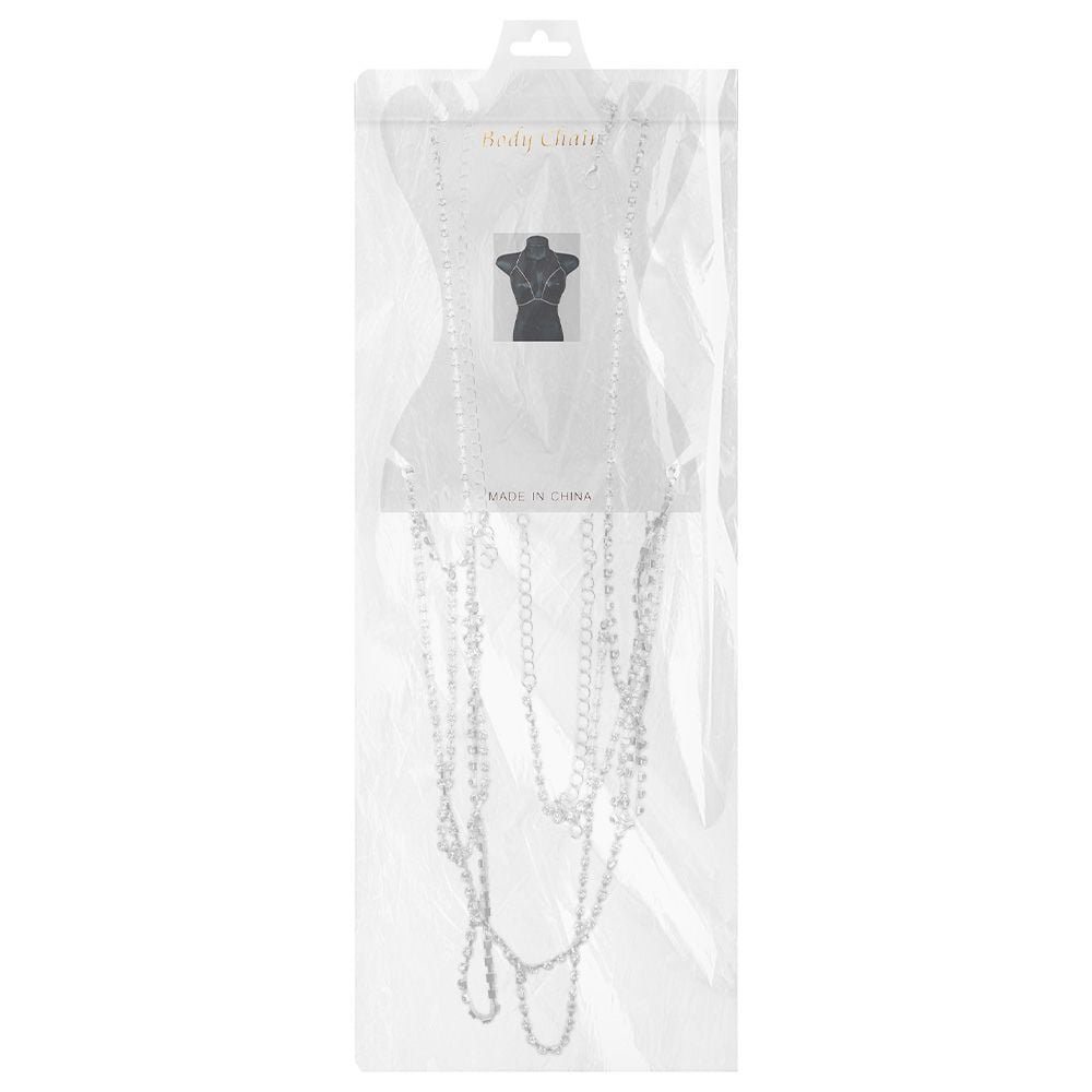 Bodychain Busto Com Strass Joia De Corpo Yaffa
