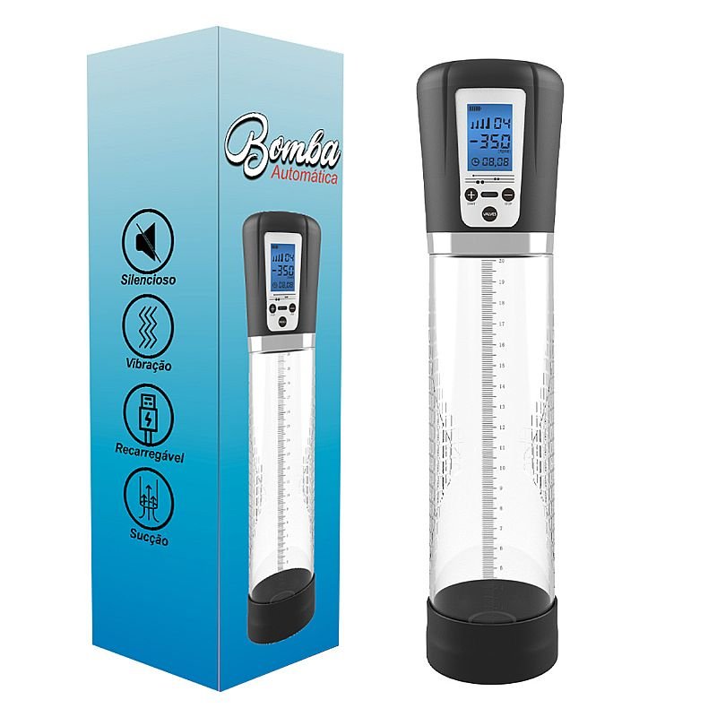 Bomba Peniana Automática 2 - Recarregável com Painel em LCD