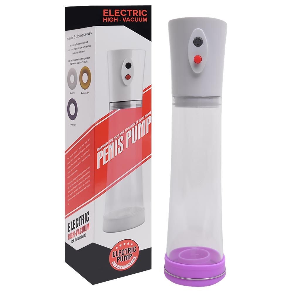 Bomba Peniana Elétrica 3 Anéis Penis Pump Vipmix