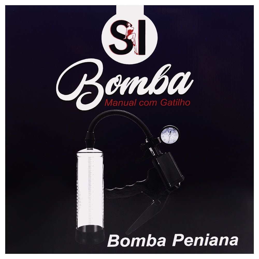 Bomba Peniana Gatilho Medidor De Pressão Sexy Import