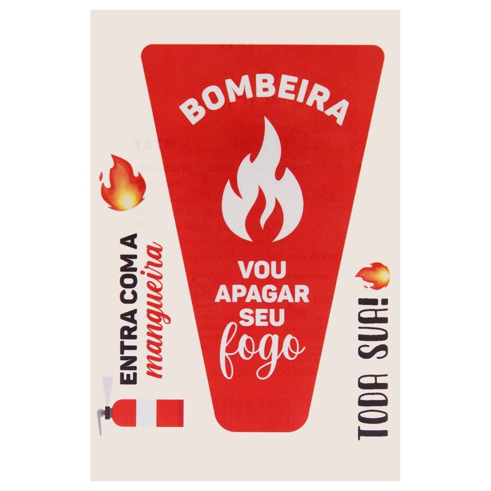 Bombeira Tatuagem Temporária 10 X 14cm Sedux