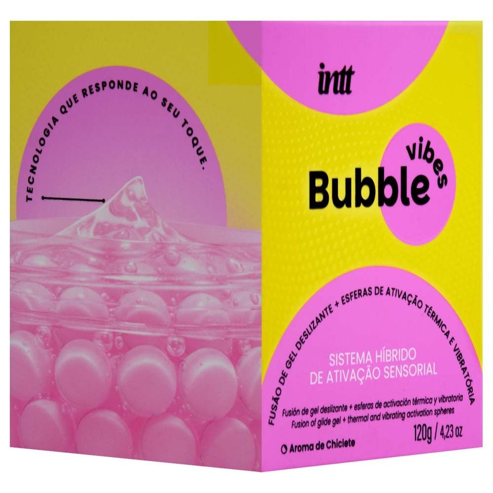 Bubble Vibes Gel 3 Em 1 Desliza Vibra Aquece 120g Intt