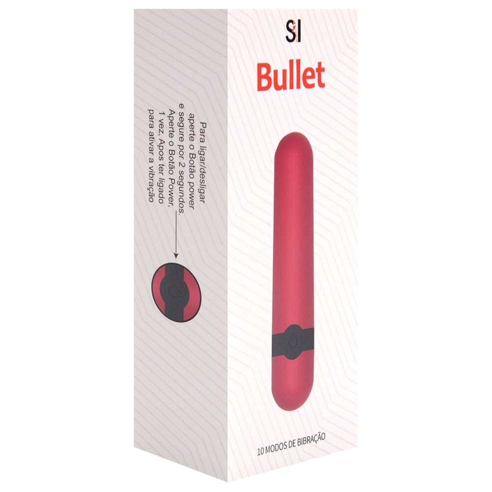 Bullet 10 Vibrações Recarregável Sexy Import
