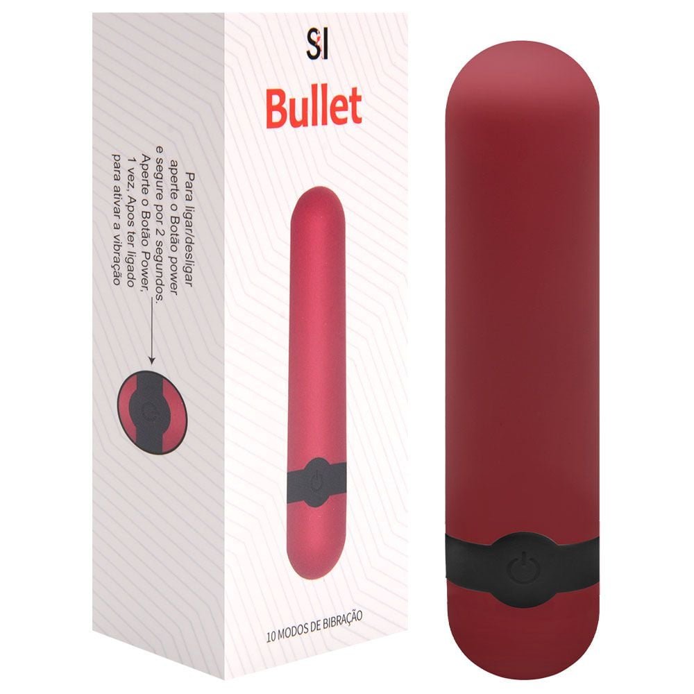 Bullet 10 Vibrações Recarregável Sexy Import