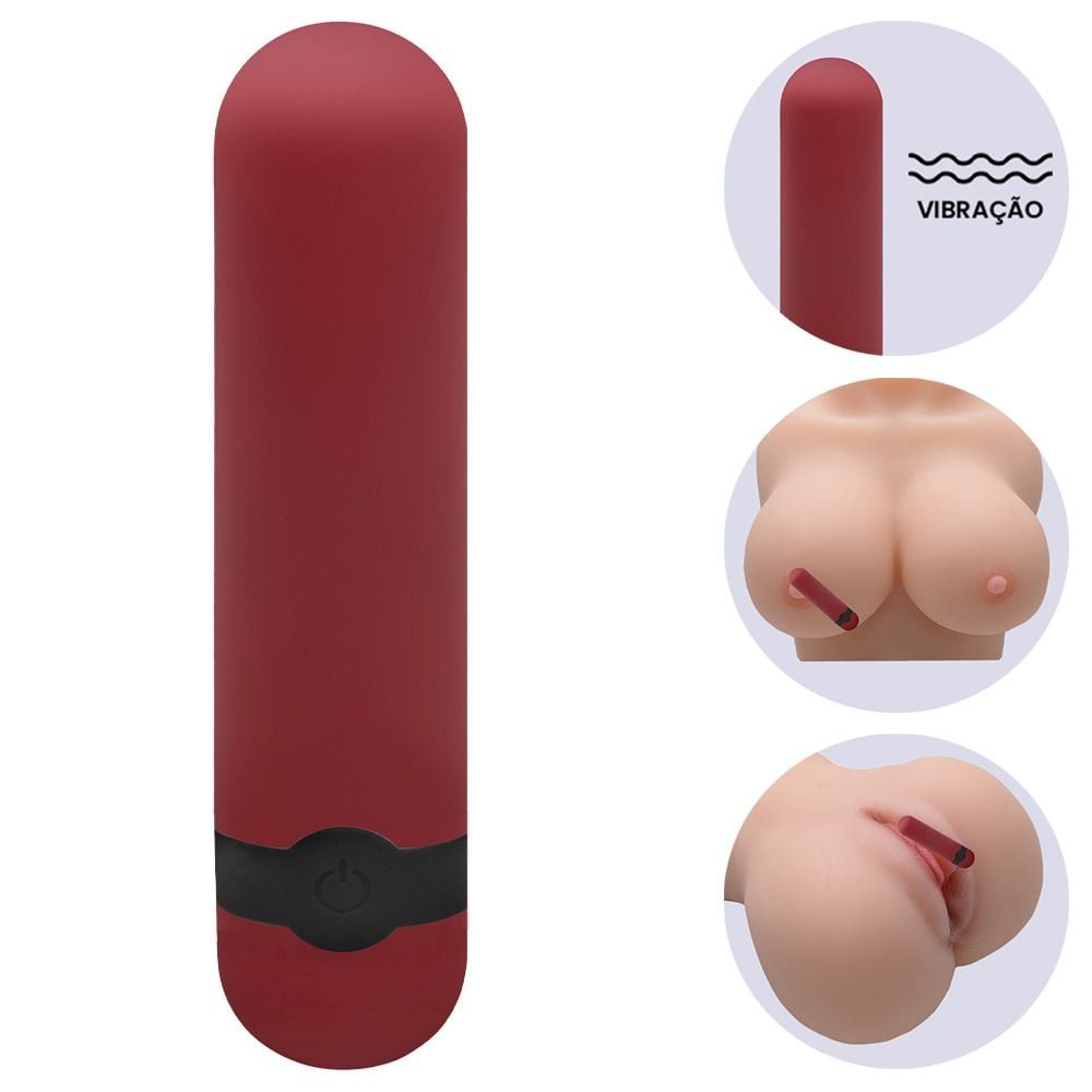 Bullet 10 Vibrações Recarregável Sexy Import