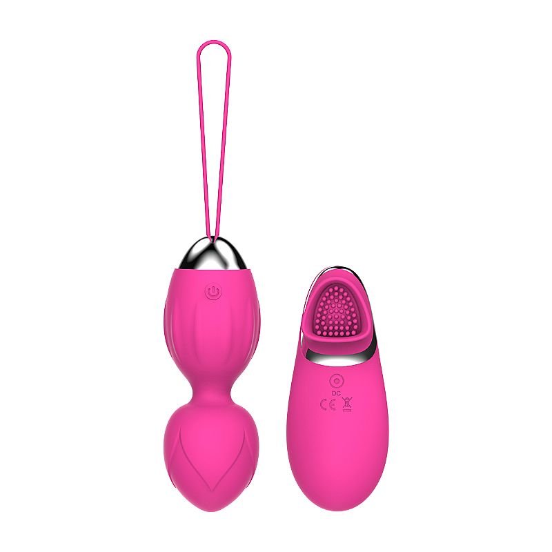 Bullet com controle e Estimulador em Silicone Líquido - Angela 2 em 1 - Pink