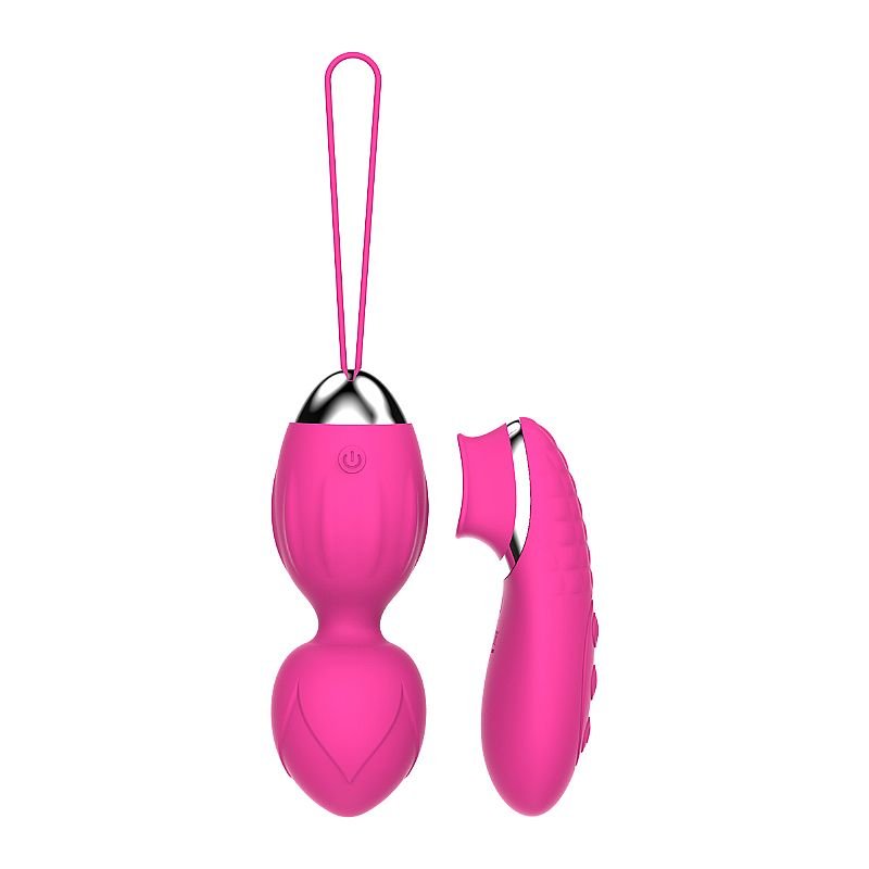 Bullet com controle e Estimulador em Silicone Líquido - Angela 2 em 1 - Pink