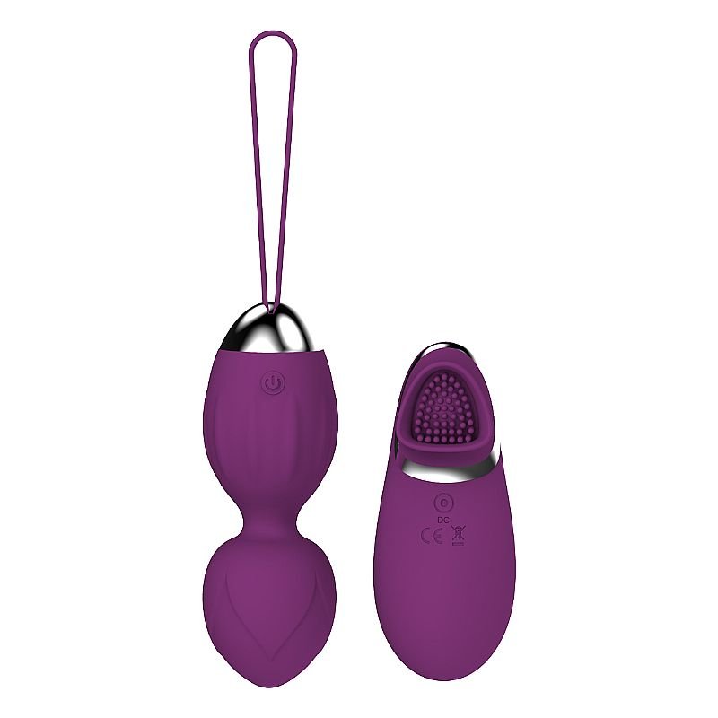 Bullet com controle e Estimulador em Silicone Líquido - Angela 2 em 1 - Pink