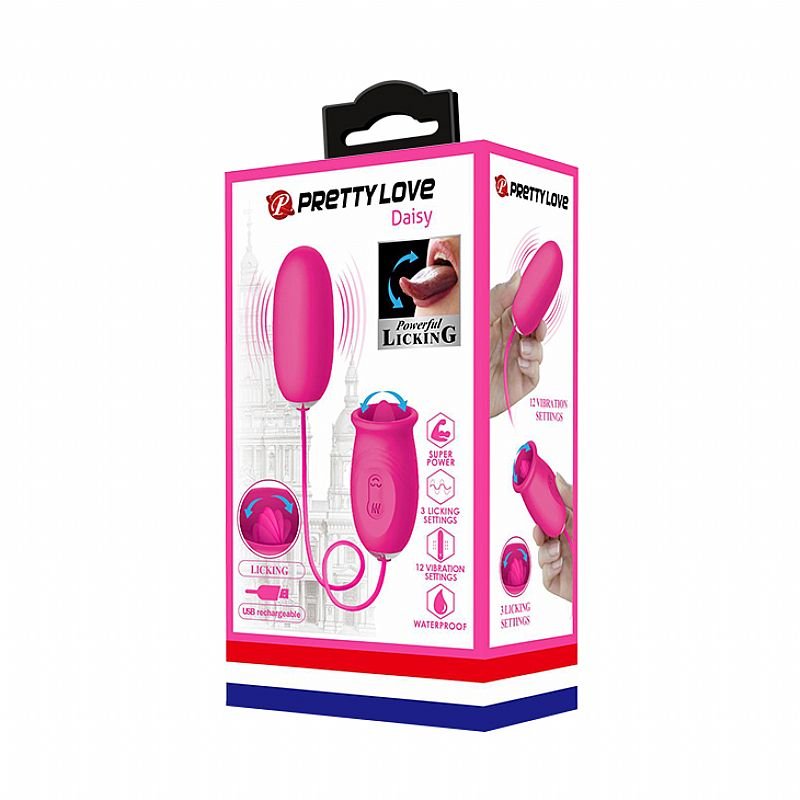 Bullet Duplo - Estimulador com Língua - Daisy - Pretty Love - Roxo