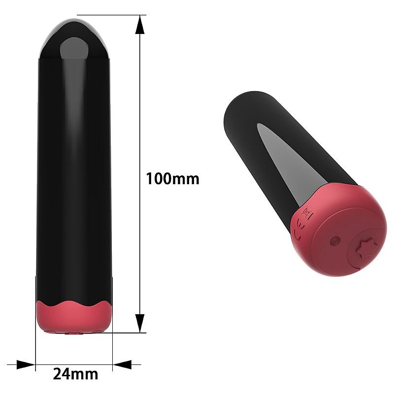 Bullet Recarregavel - 10.1 X 2.5 - Preto