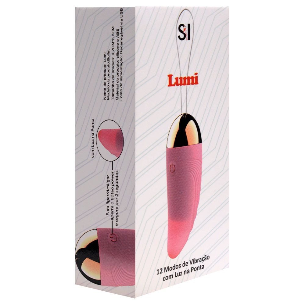 Bullet Recarregável Luz Na Ponta Lumi Sexy Import