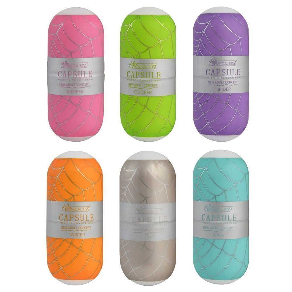 Caixa 6 Capsule Egg Masturbador Magical Kiss
