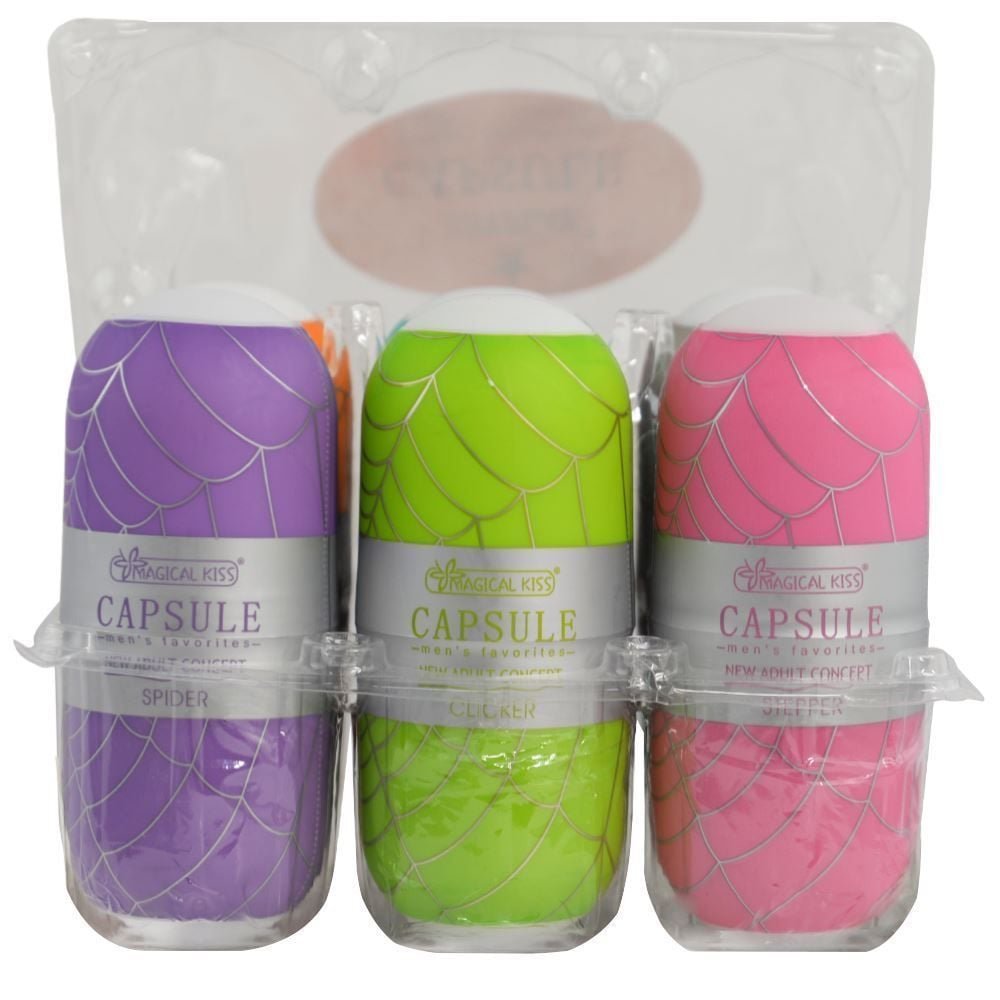 Caixa 6 Capsule Egg Masturbador Magical Kiss
