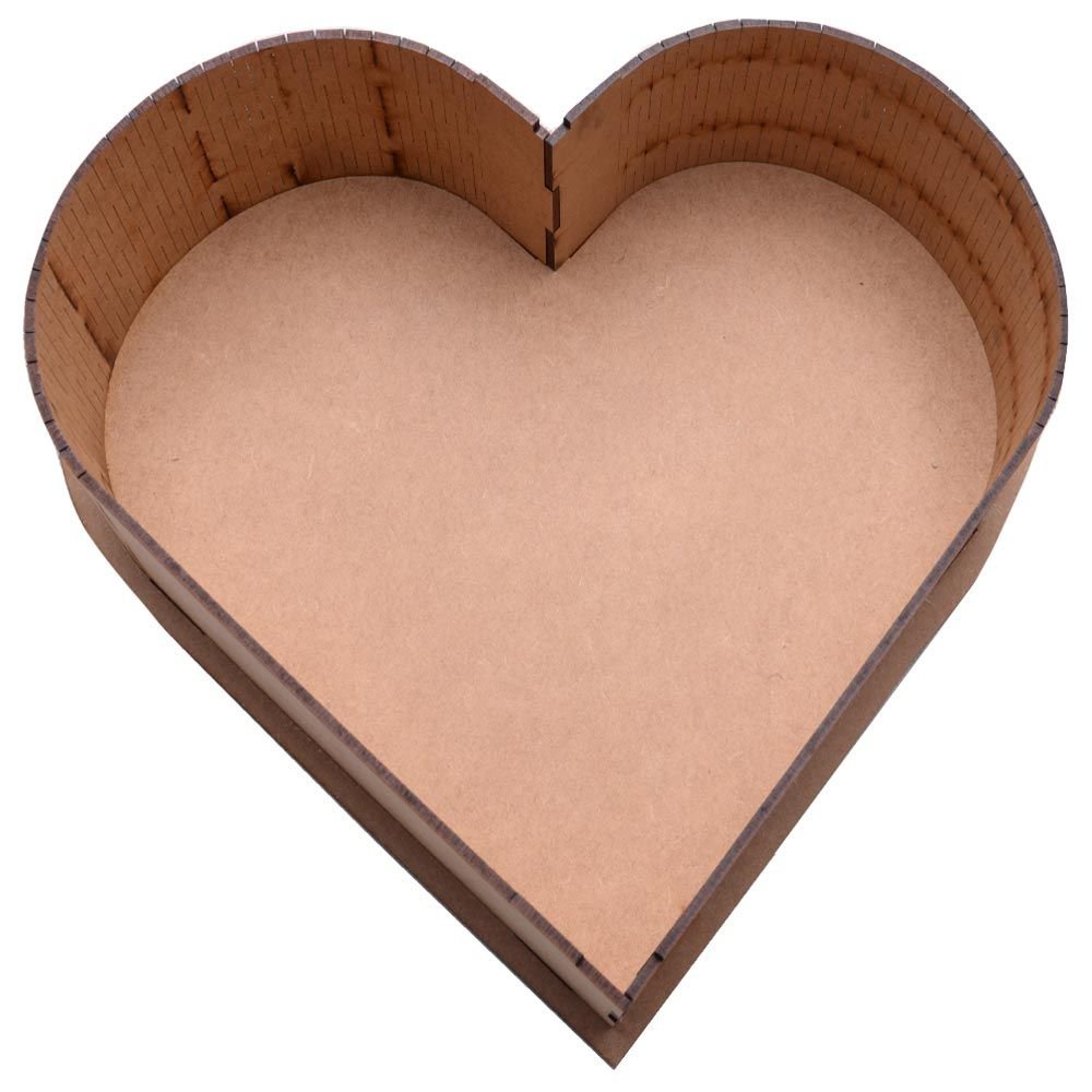 Caixa Mdf Coração Amor G 27,5x21x7cm Hot Pink