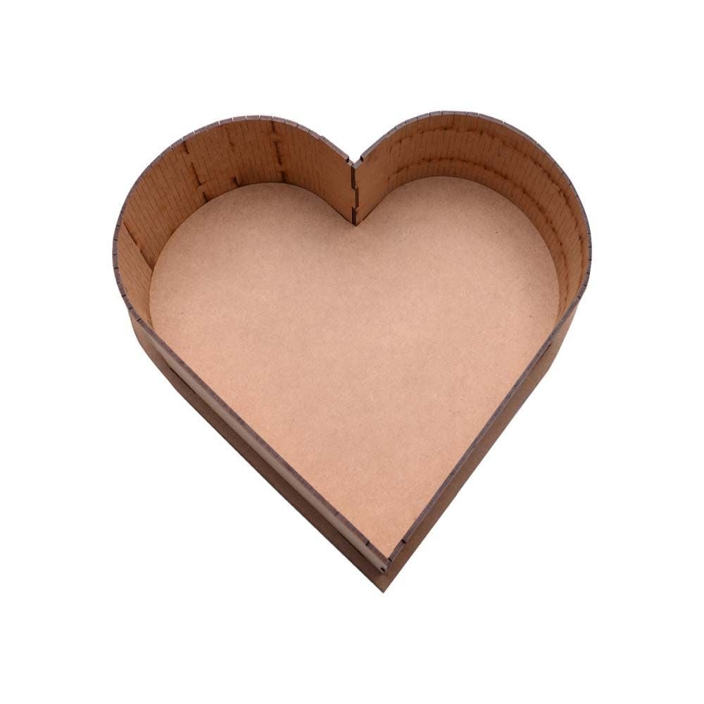 Caixa Mdf Coração Amor P 19,5x15x5cm Hot Pink