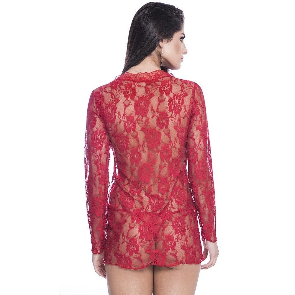 Camisola Manga Longa Toda Rendada Macler