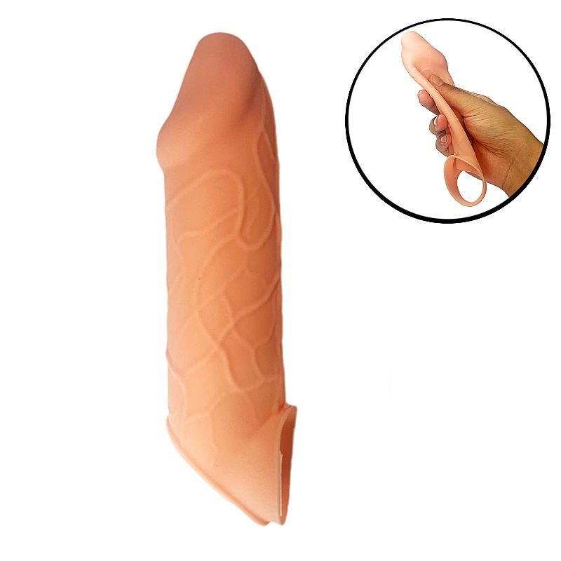 Capa Peniana com Anel de Silicone - 20,0 x 4,2cm