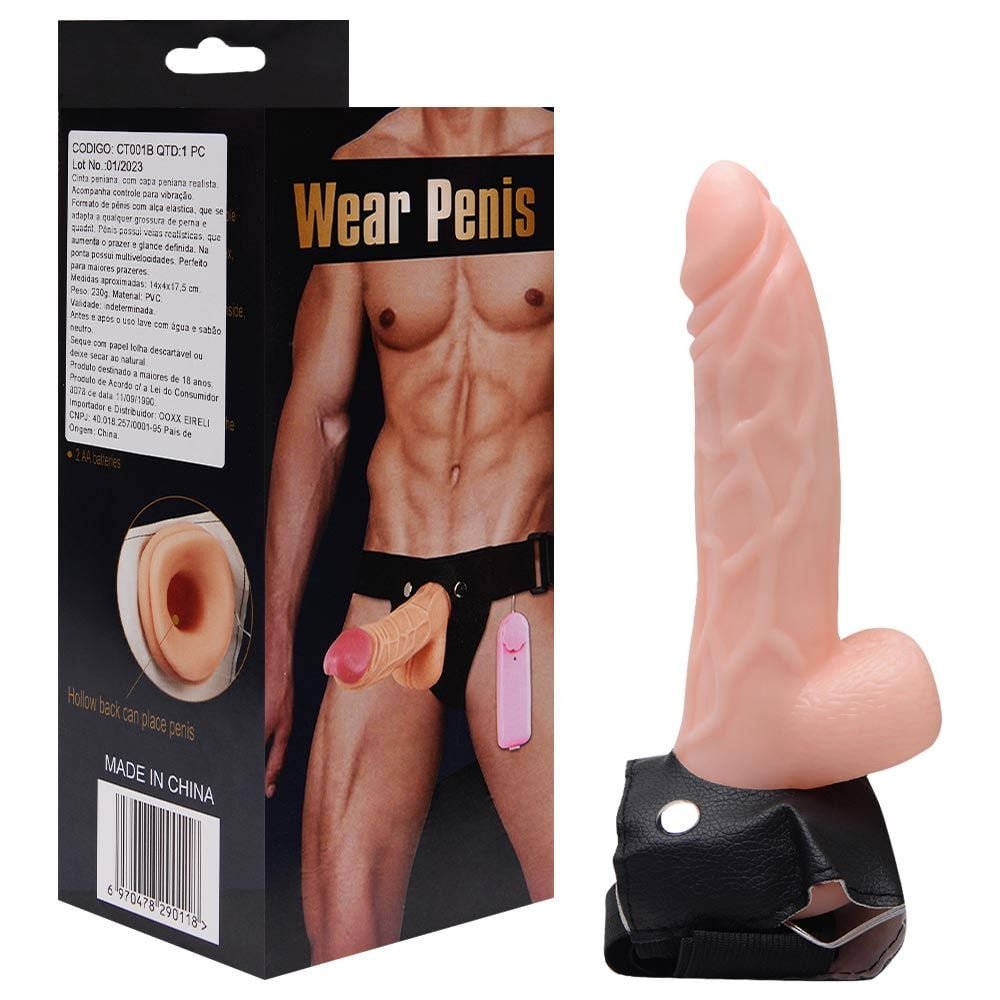 Capa Peniana Com Cinta Vibrador 17,5 X 4cm Vipmix