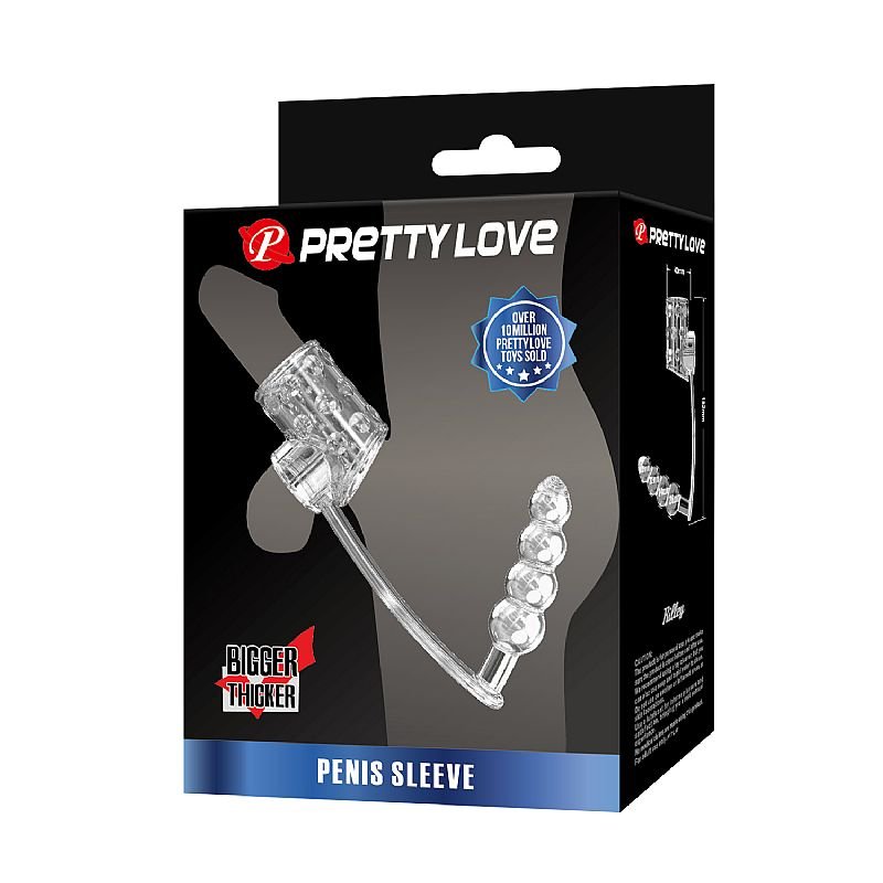 Capa Peniana com Plug Anal Escalonado - Pretty Love