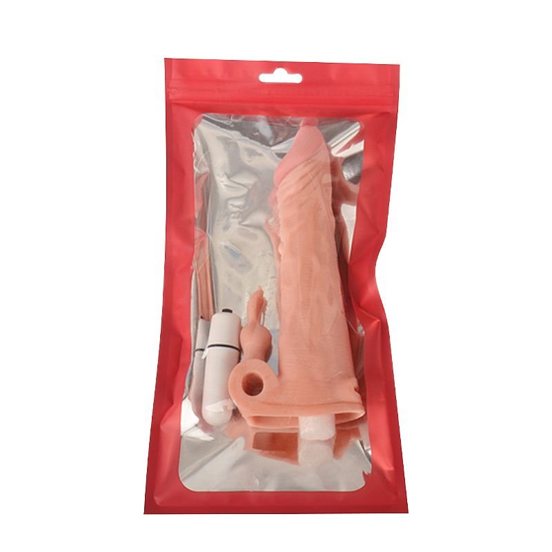 Capa Peniana com Vibrador 17,5x3,0 - Bege