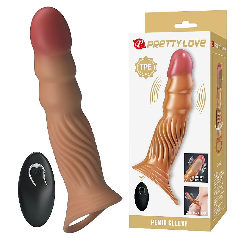 Capa Peniana com Vibro e Controle Remoto - 24.3 X 3.3 - Pretty Love
