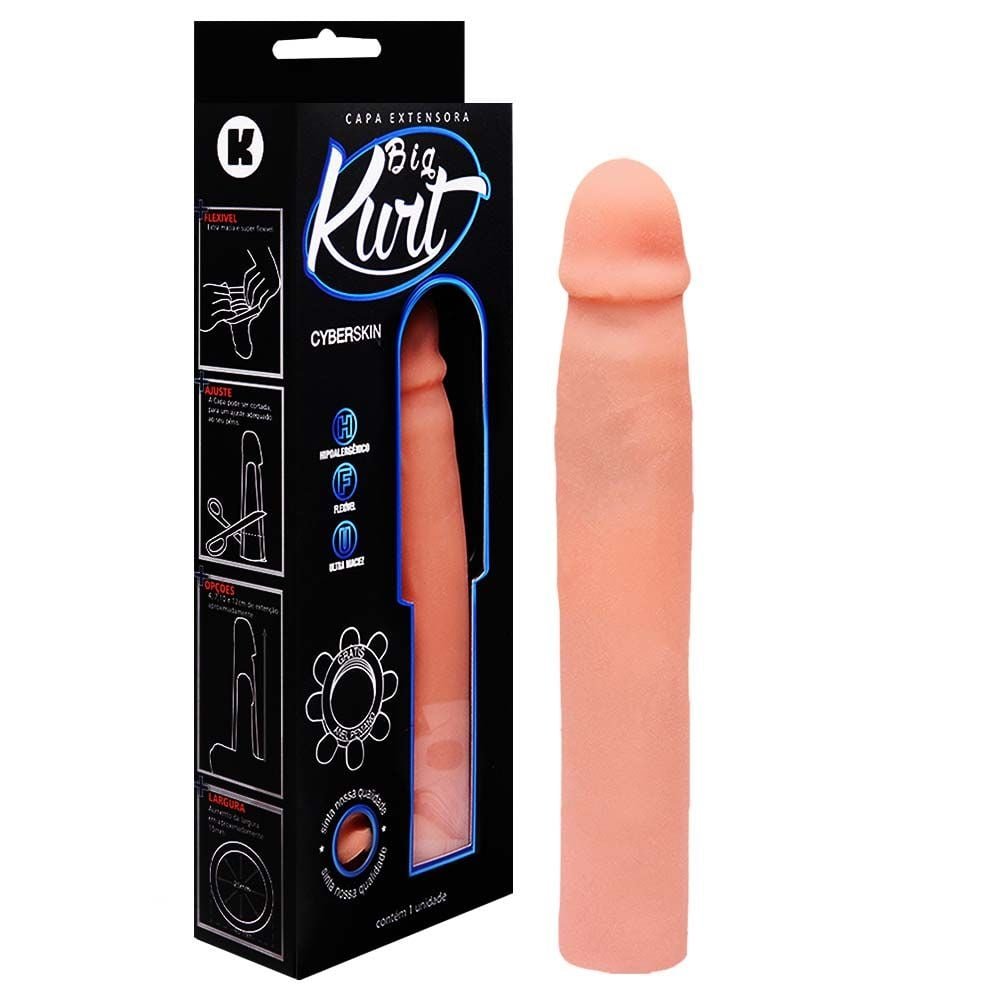 Capa Peniana Cyber Big Kurt Aumenta 4cm Kgel