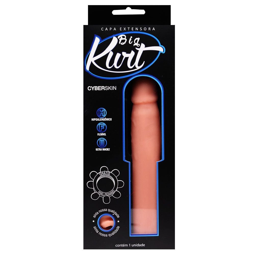 Capa Peniana Cyber Big Kurt Aumenta 4cm Kgel