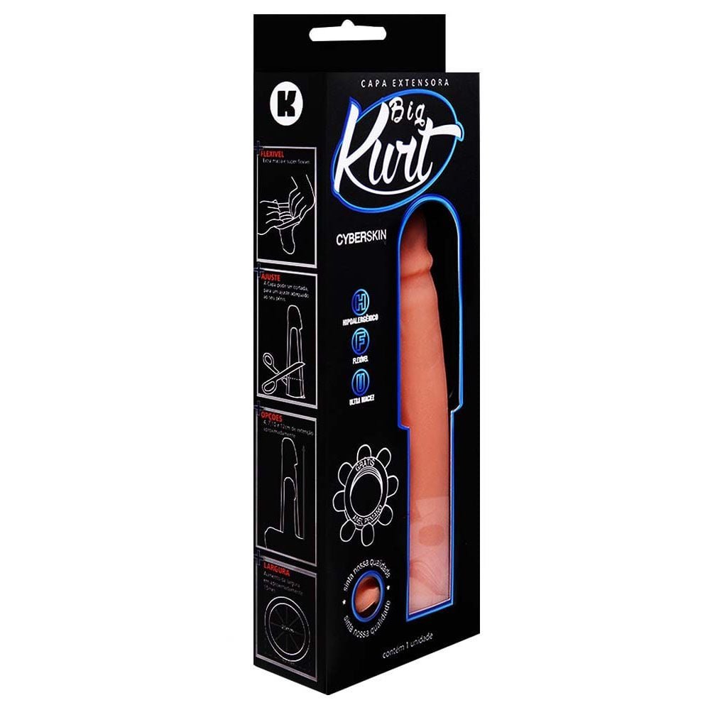Capa Peniana Cyber Big Kurt Aumenta 4cm Kgel