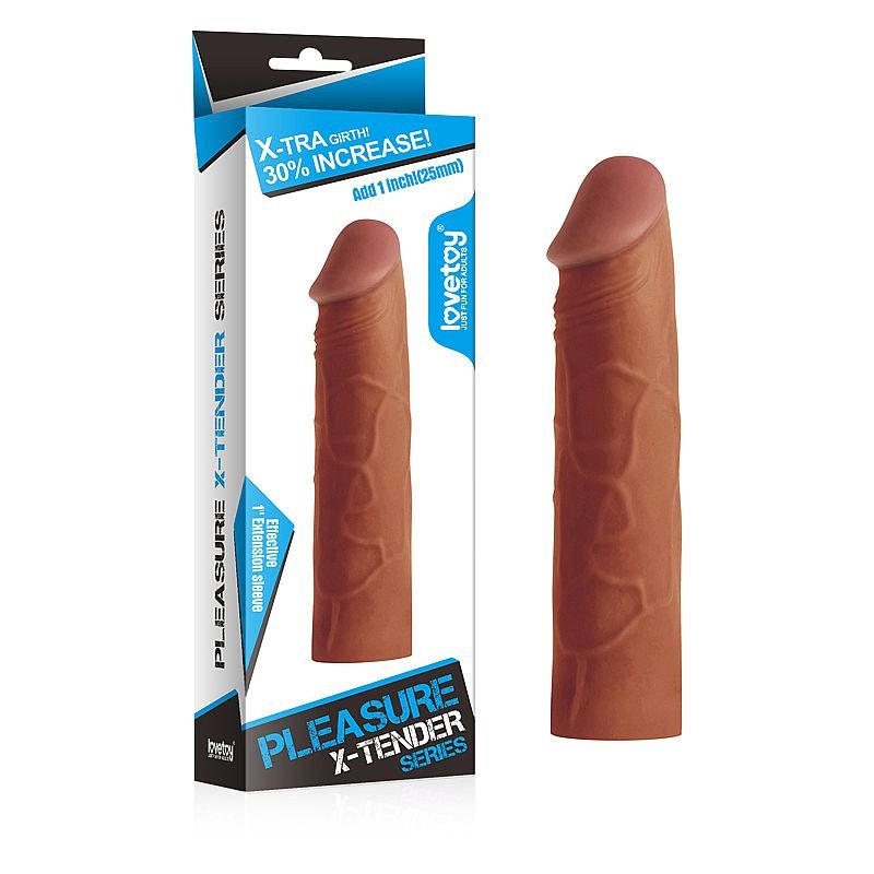 Capa Peniana Cyberskin 17x4 cm / Marrom - Lovetoy