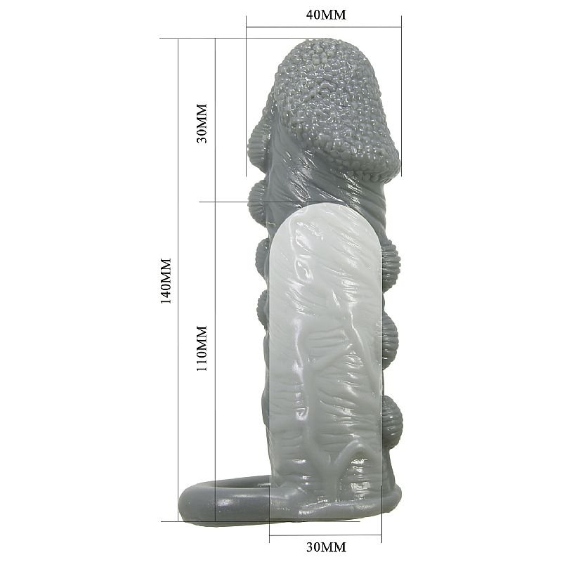 Capa Peniana Extensora com Anel para Escroto - Penissleeve - 14.0 X 4.0 - Pretty Love