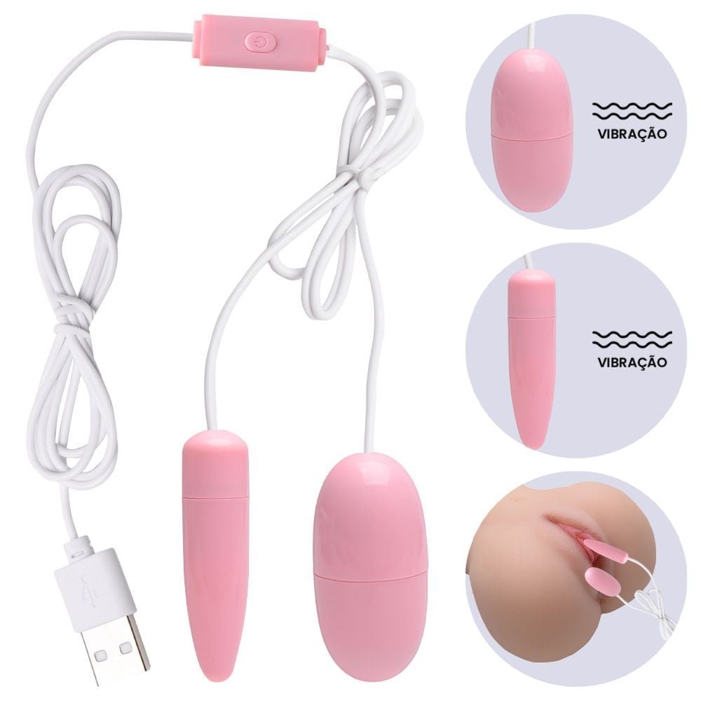 Cápsula Dupla Vibratória Usb 12 Modos Lilo Vipmix