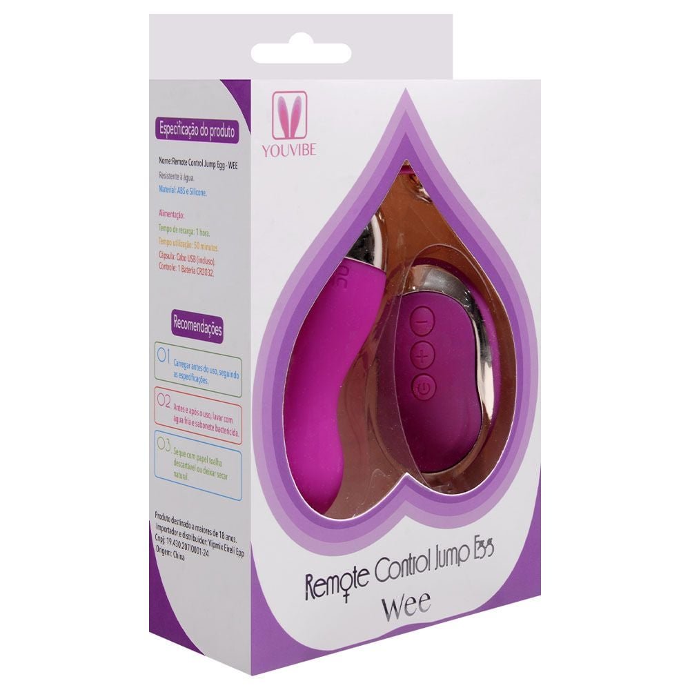 Cápsula Vibratória Recarregável Wireless Egg Wee Vipmix