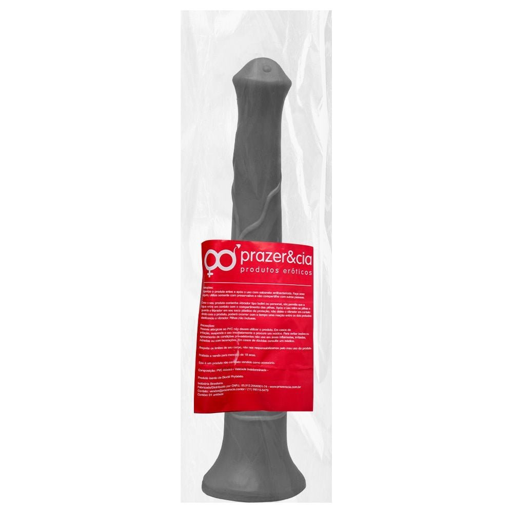 Cavalo Pênis De Borracha Maciça 40 X 6cm Prazer E Cia