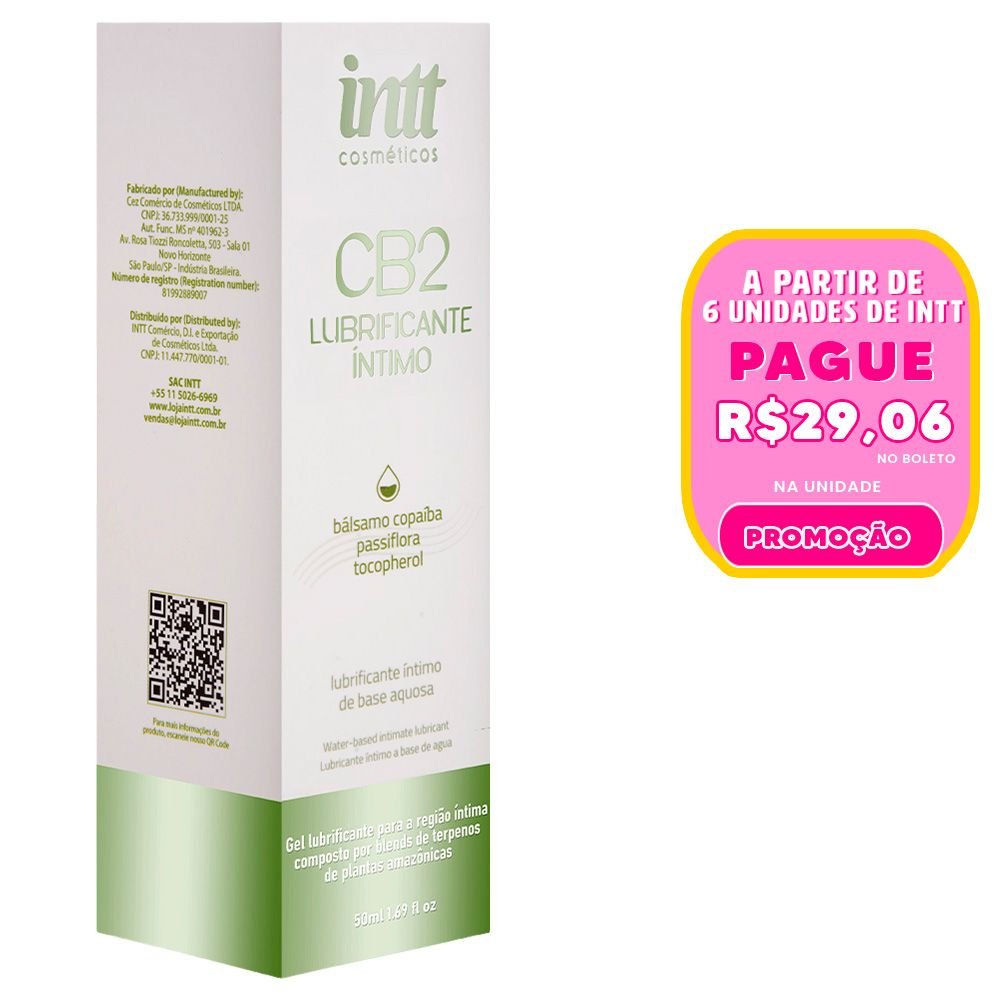 Cb2 Lubrificante íntimo à Base De Terpenos 50g Intt