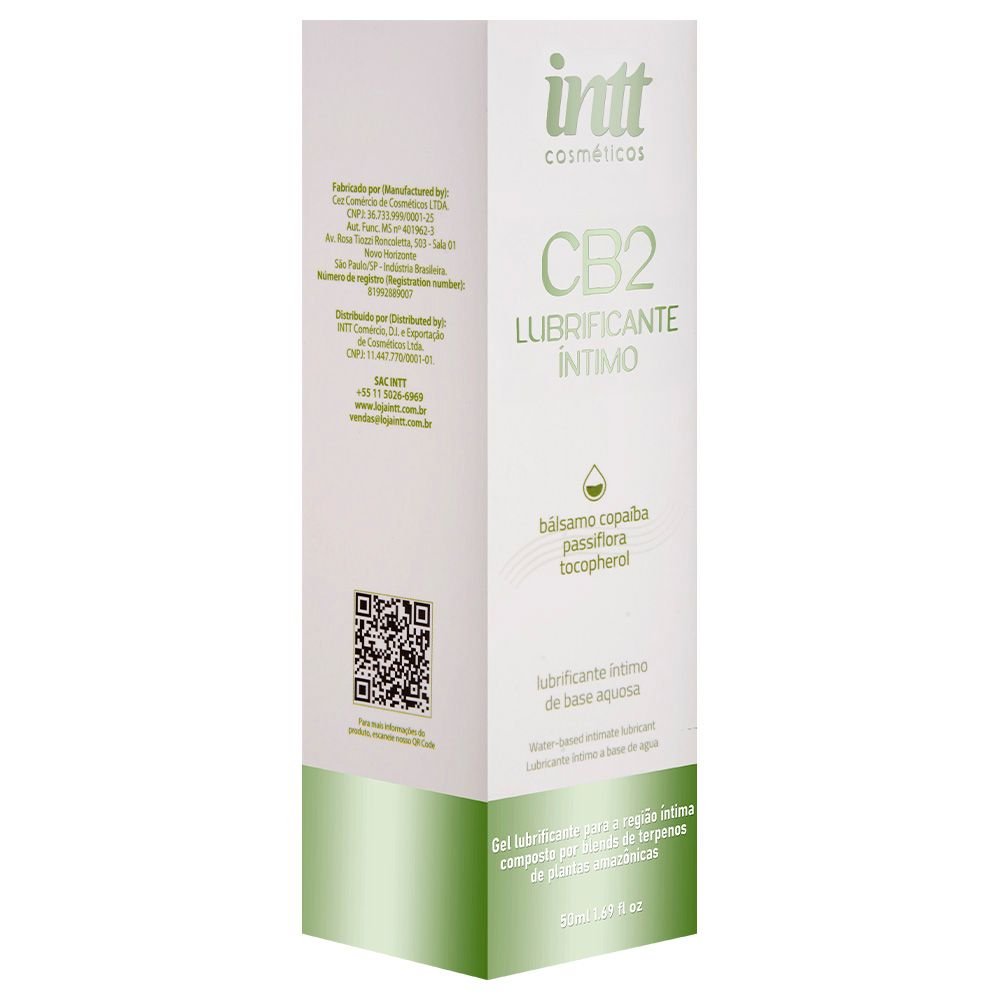 Cb2 Lubrificante íntimo à Base De Terpenos 50g Intt
