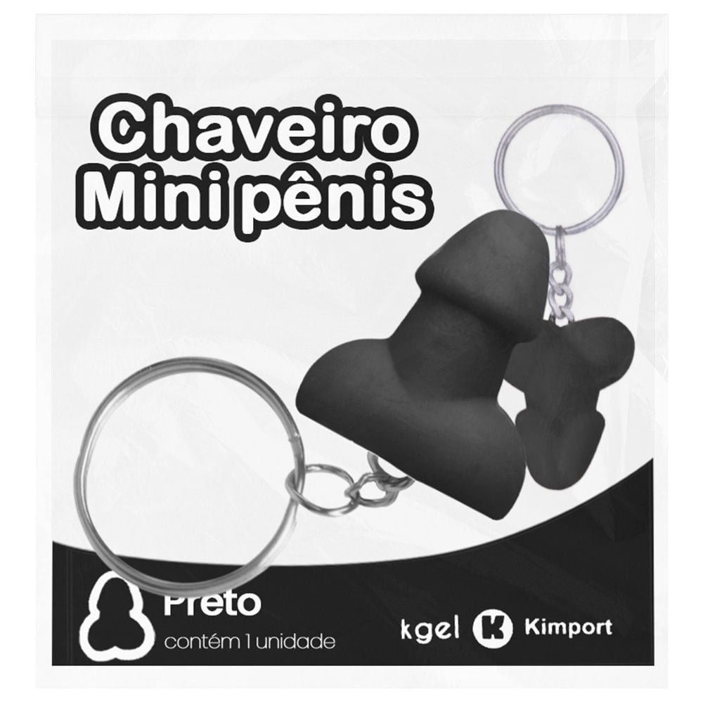 Chaveiro Mini Pênis Divertido Colorido Kgel
