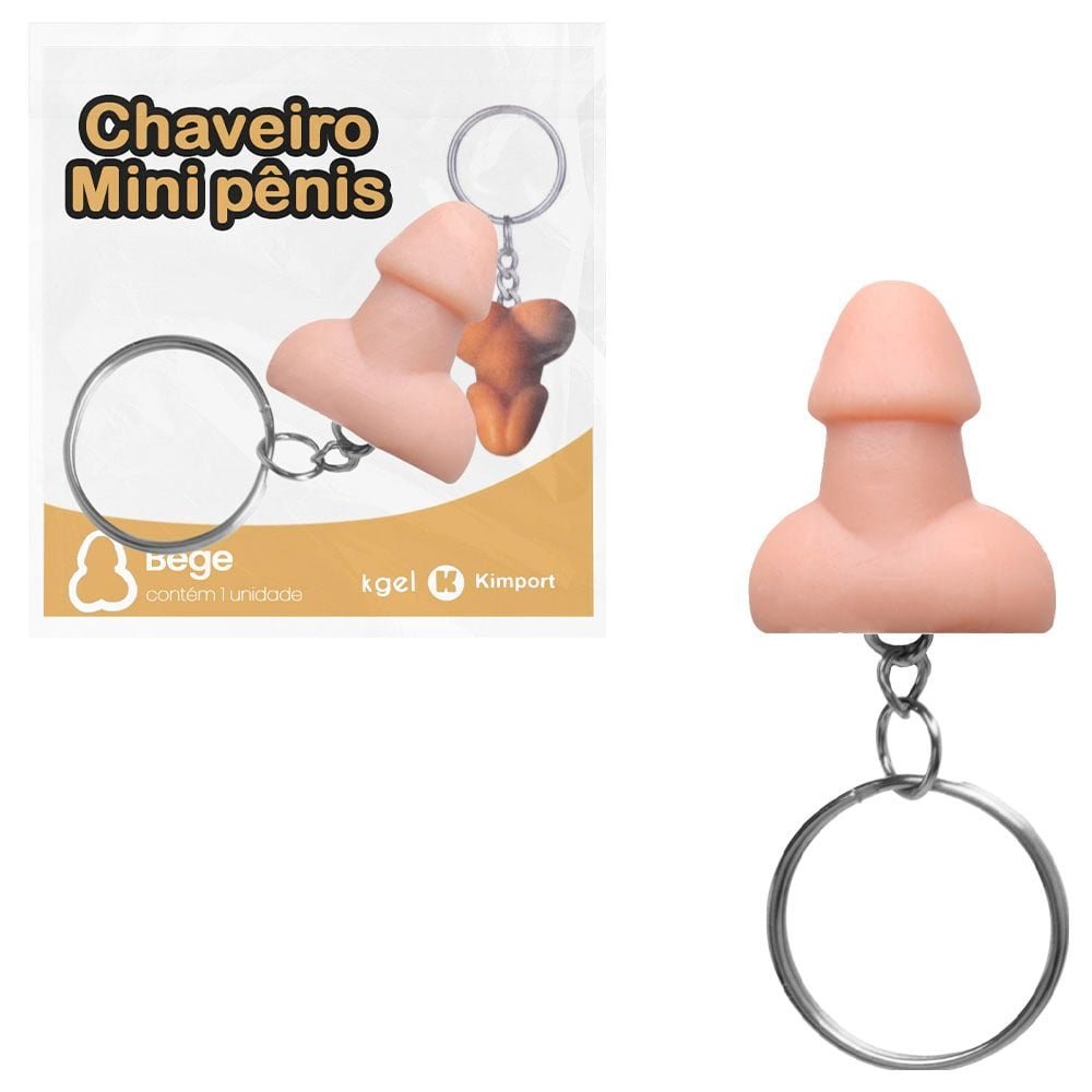 Chaveiro Mini Pênis Divertido Colorido Kgel