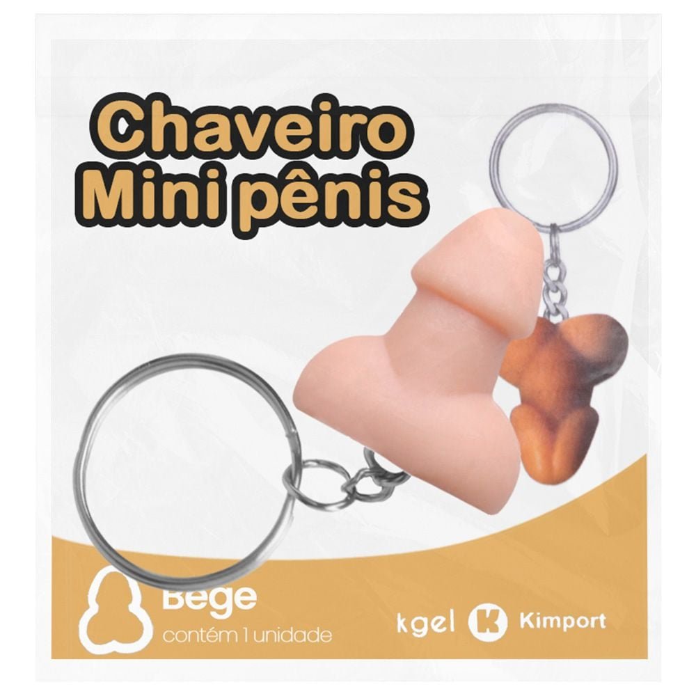 Chaveiro Mini Pênis Divertido Colorido Kgel