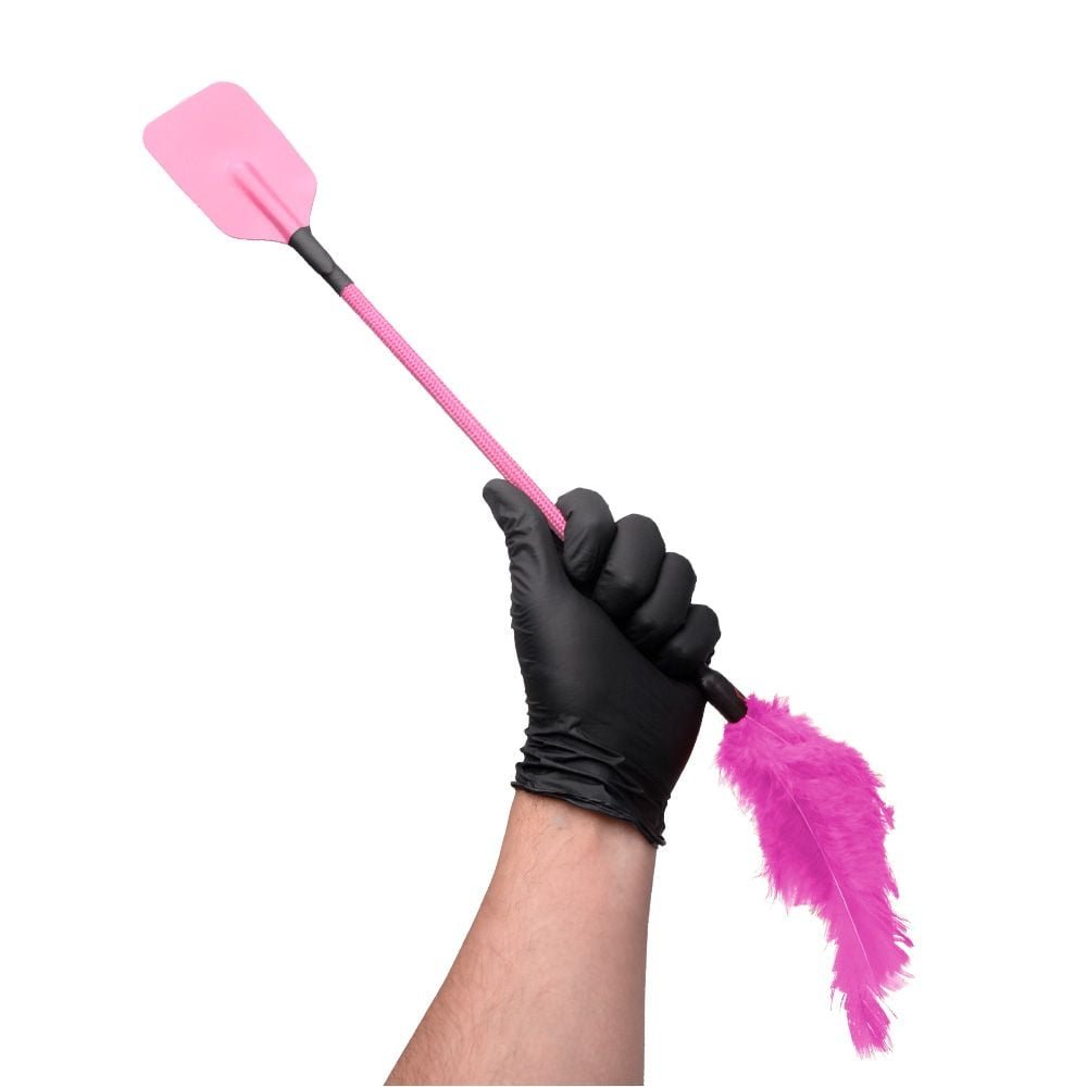 Chibata Retangular Com Plumas 41,5cm Dominatrixxx