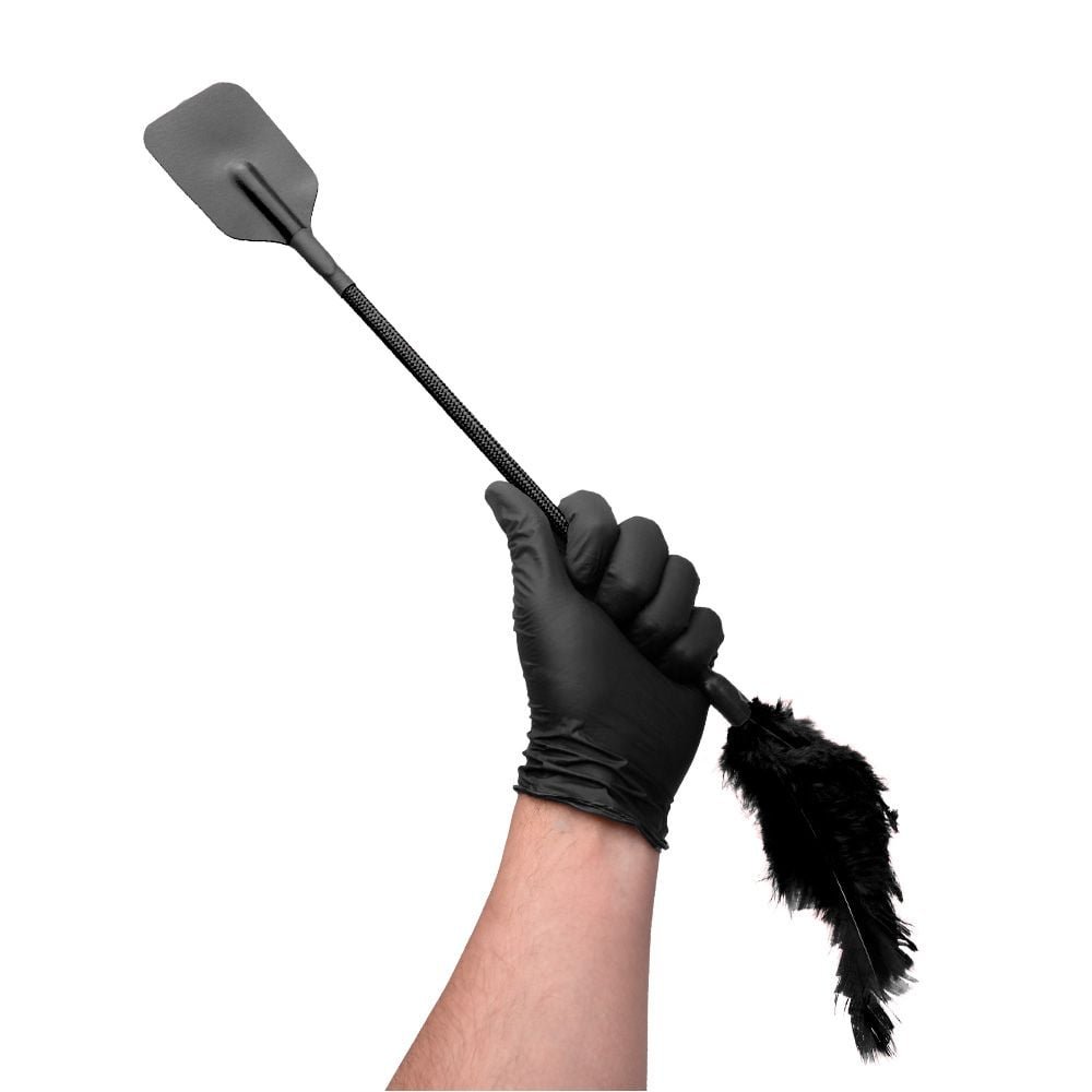 Chibata Retangular Com Plumas 41,5cm Dominatrixxx