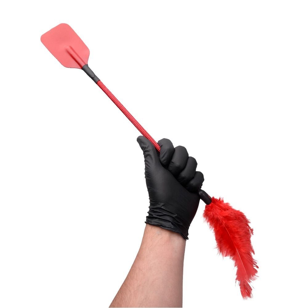 Chibata Retangular Com Plumas 41,5cm Dominatrixxx